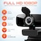Delton C24 Webcam HD1080p With Mic, Portable Tripod & Privacy Cover For Conferencing and Video Calling DCAM24BK - alternate 3